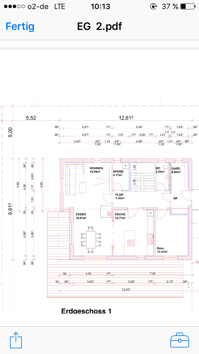 Ground floor plan: living, dining, kitchen, office, pantry, hallway, WC, terrace.