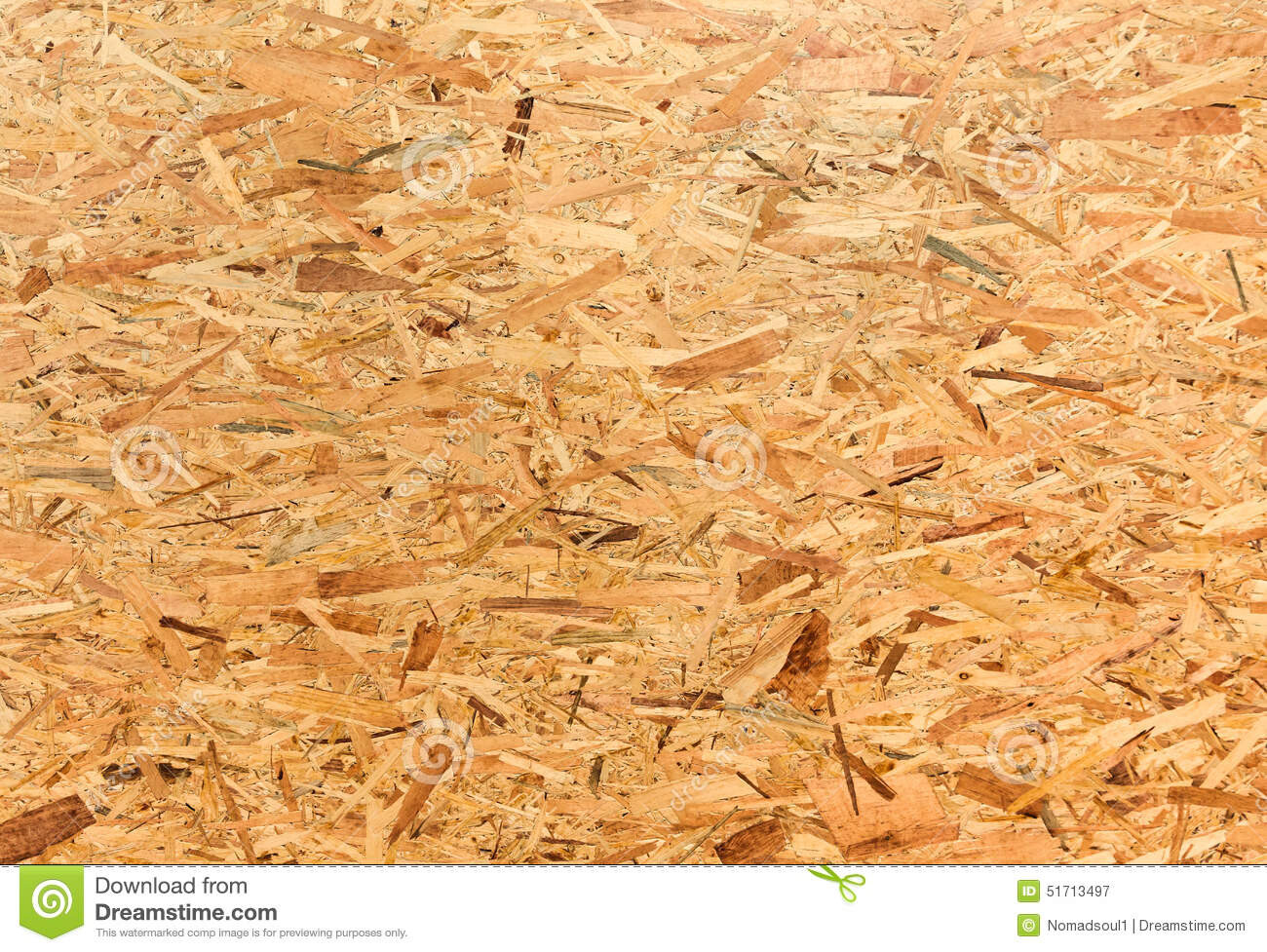 Close-up of OSB boards, wood chipboards used as building material in the shell construction.