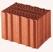 3D model of a red brick wall as a structural component.
