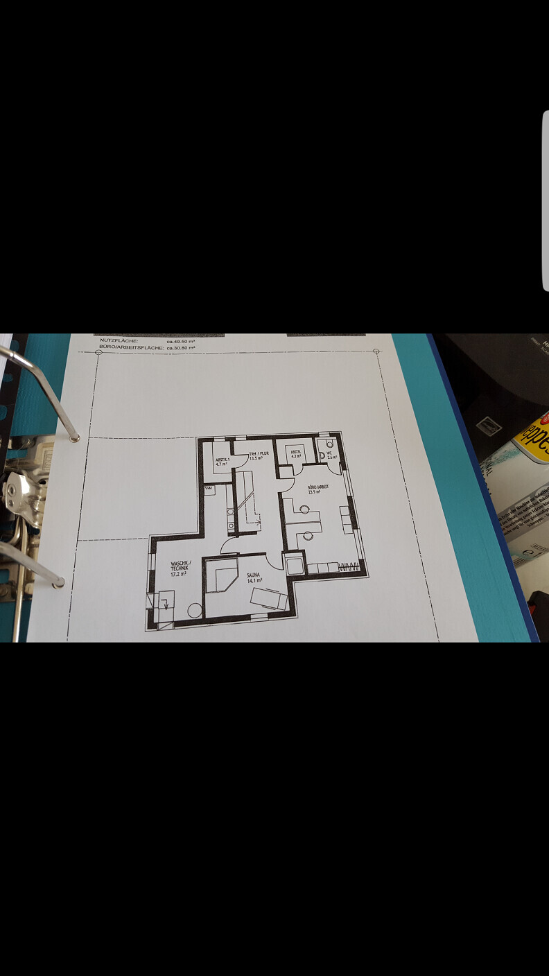 2D house floor plan in planning folder with several rooms and hallways
