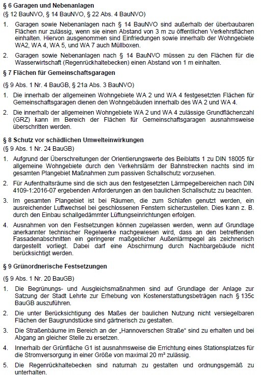 Scan of building regulation document about garages and accessory buildings with paragraphs.