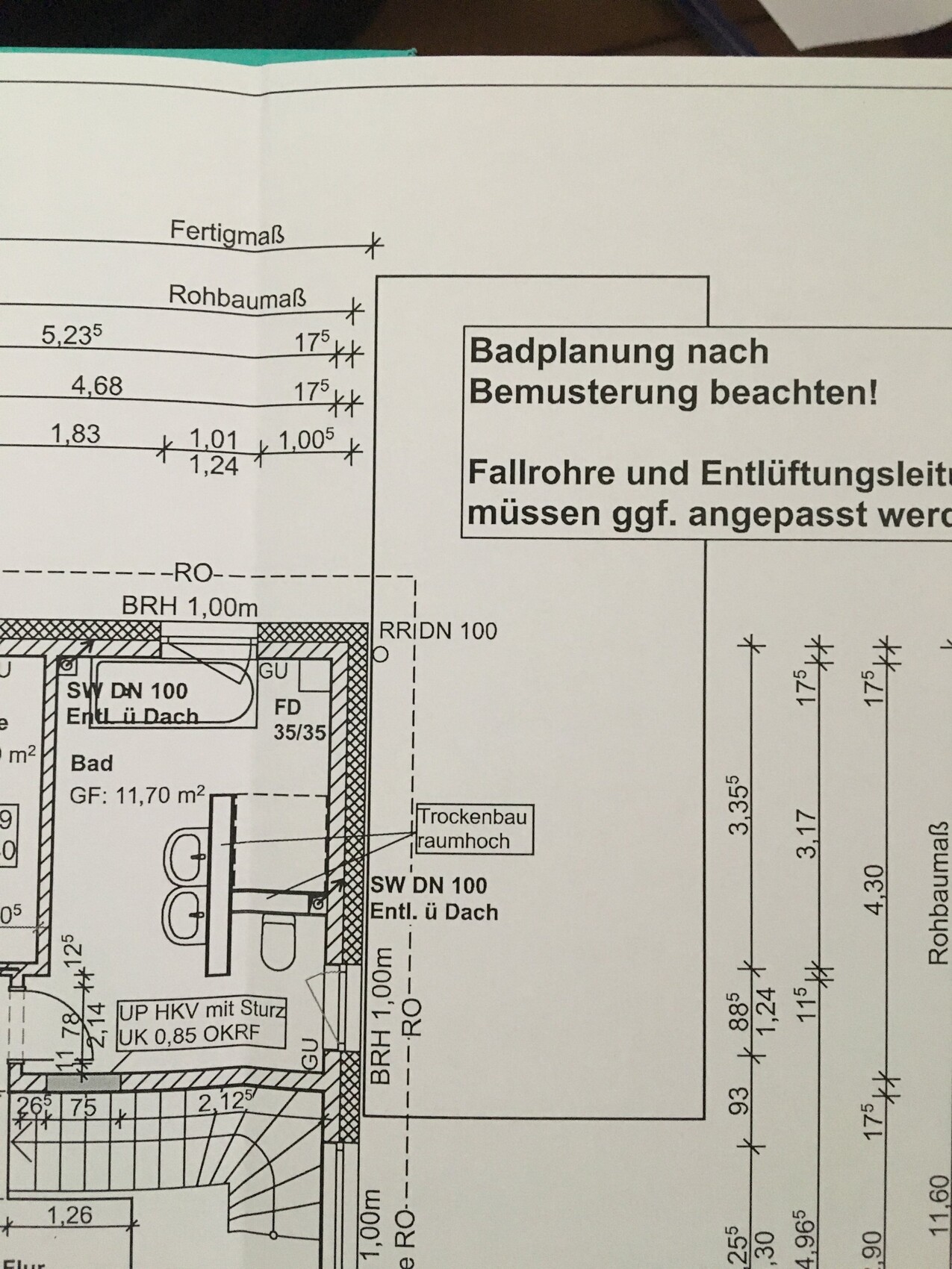 Detailed bathroom floor plan with shower, toilet, and sink