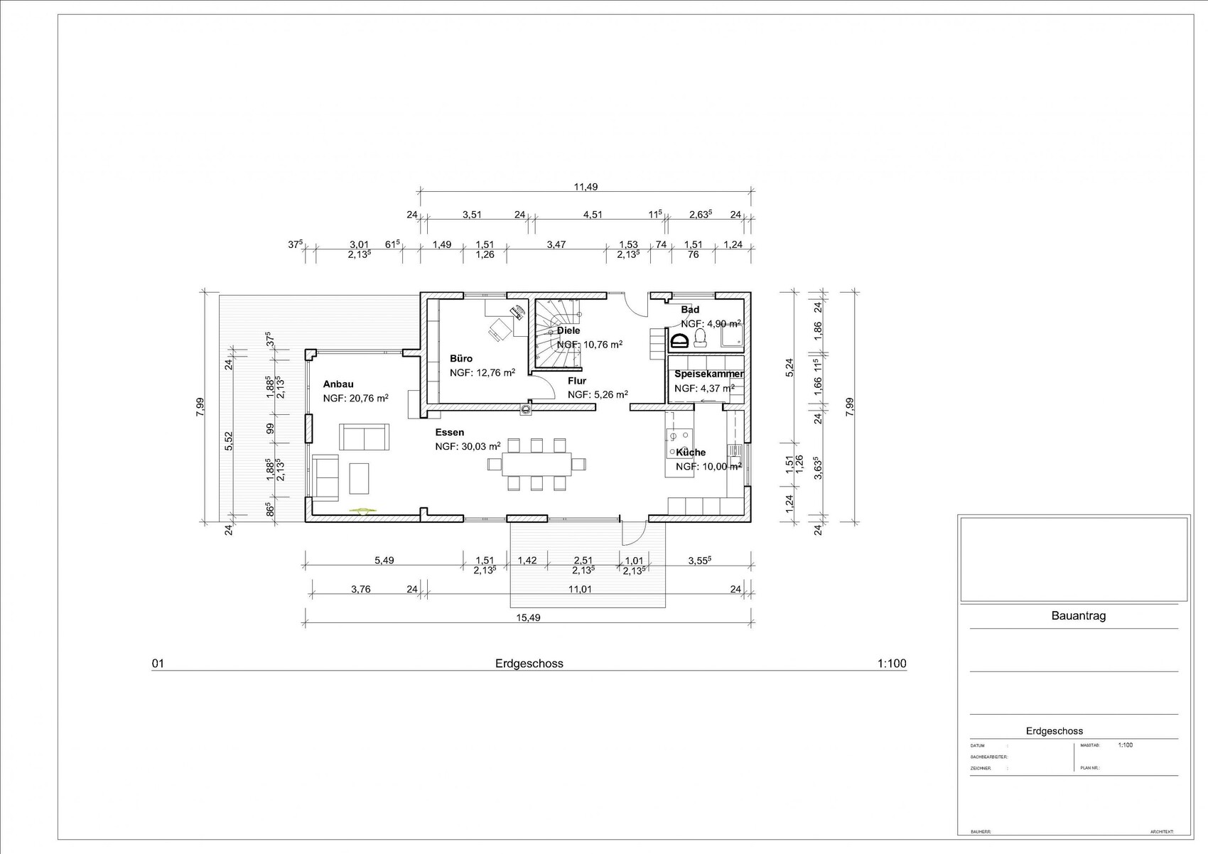 Ground floor plan with extension, office, dining, kitchen, bathroom, pantry, entrance hall and corridor.