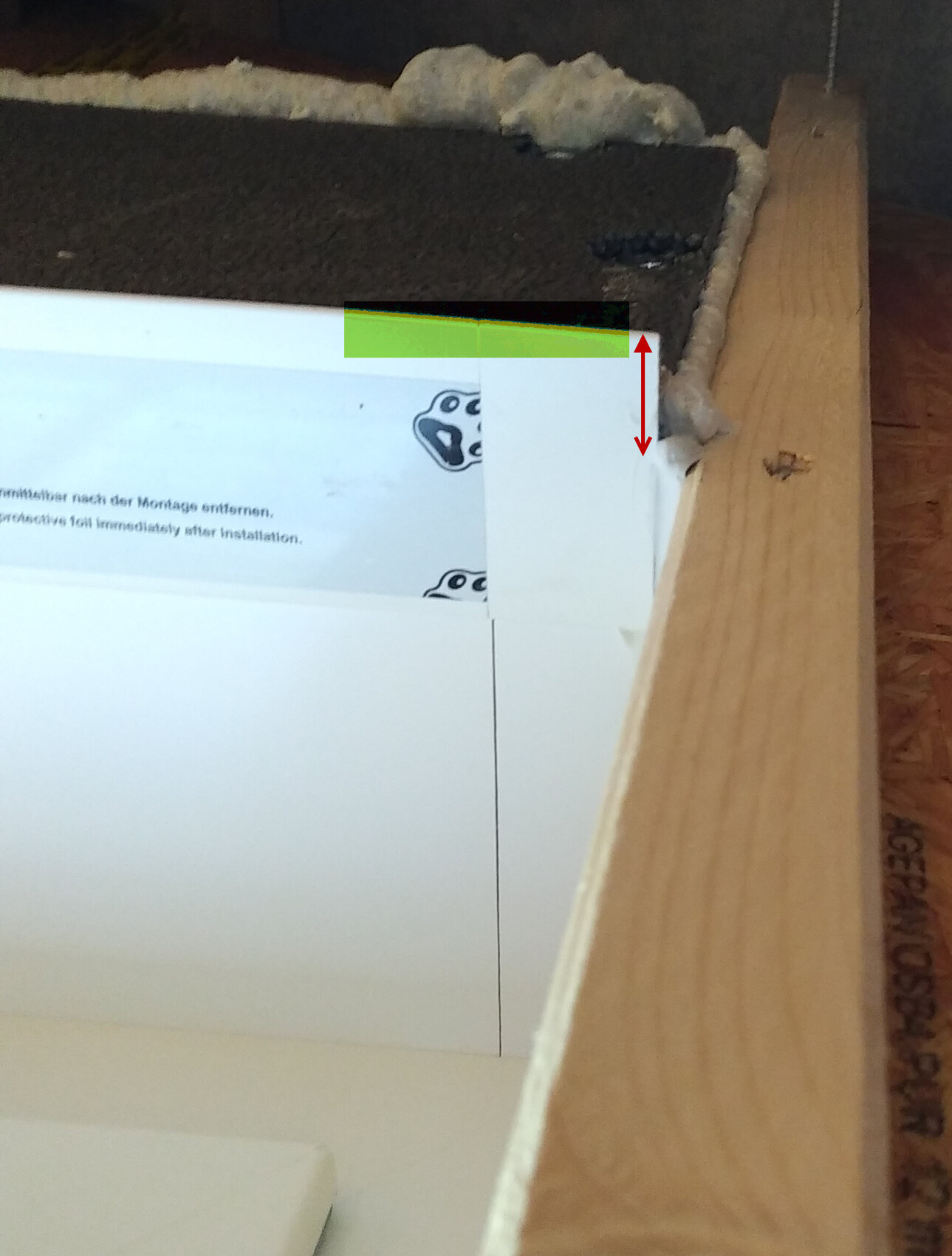 Construction defects in wall cladding with insulation and wooden frame