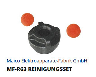 Maico MF-R63 cleaning set: black plastic part with two orange balls.