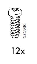 Screw with thread and screw head as fastening element