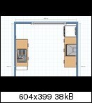 Floor plan of a bedroom with two single beds facing each other
