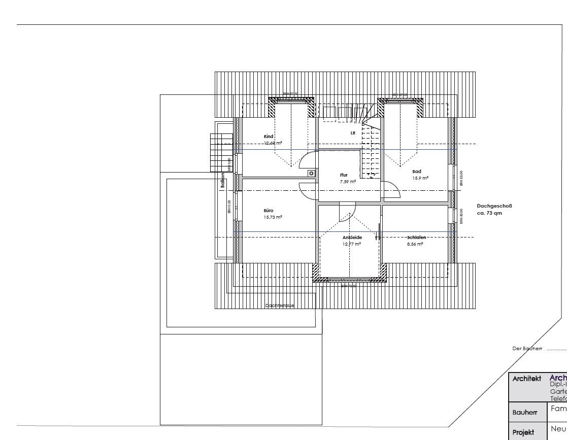 Attic floor plan with child’s room, office, walk-in closet, bedroom, bathroom, and corridor