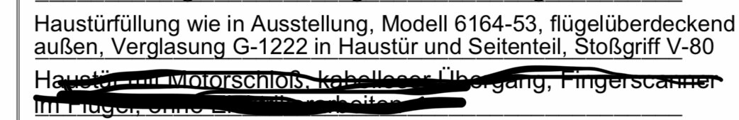 Haustuerfuellung Modell 6164-53 mit Verglasung und Stoßgriff Außenansicht