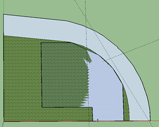 Site plan of a plot showing boundary, driveway and lawn area