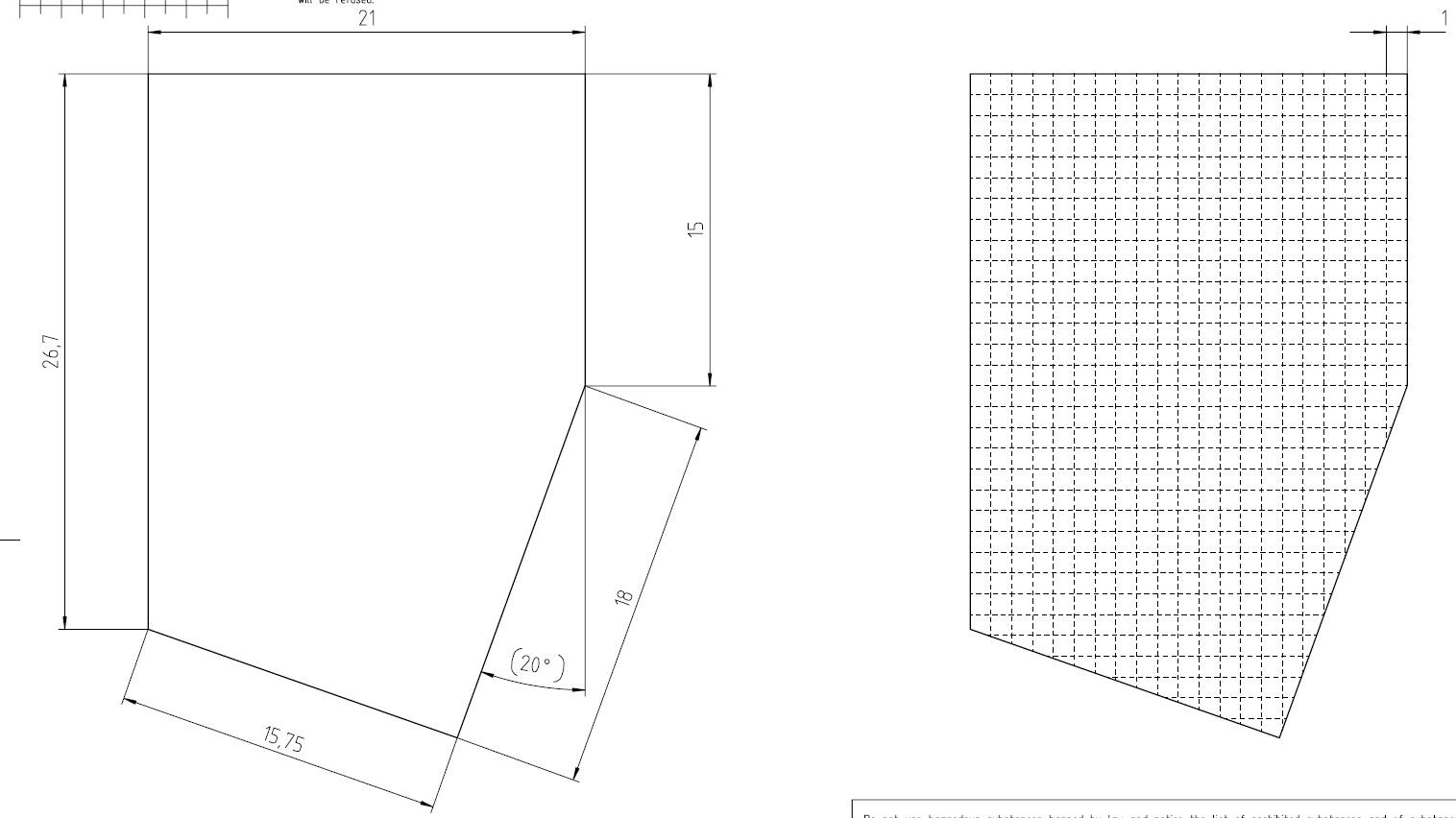 Two-dimensional floor plan drawing with dimensions and linework.