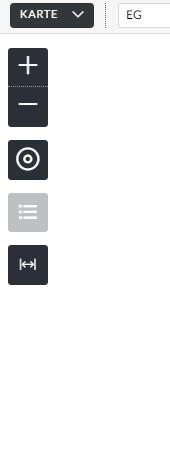 Vertical toolbar with icons next to map or floor plan display