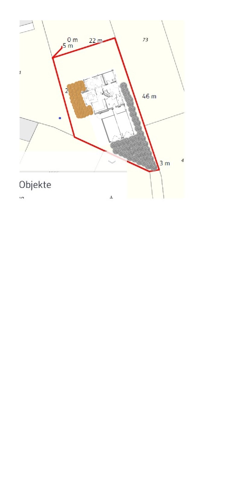 Plot location plan with red outline, building and grey garden areas.