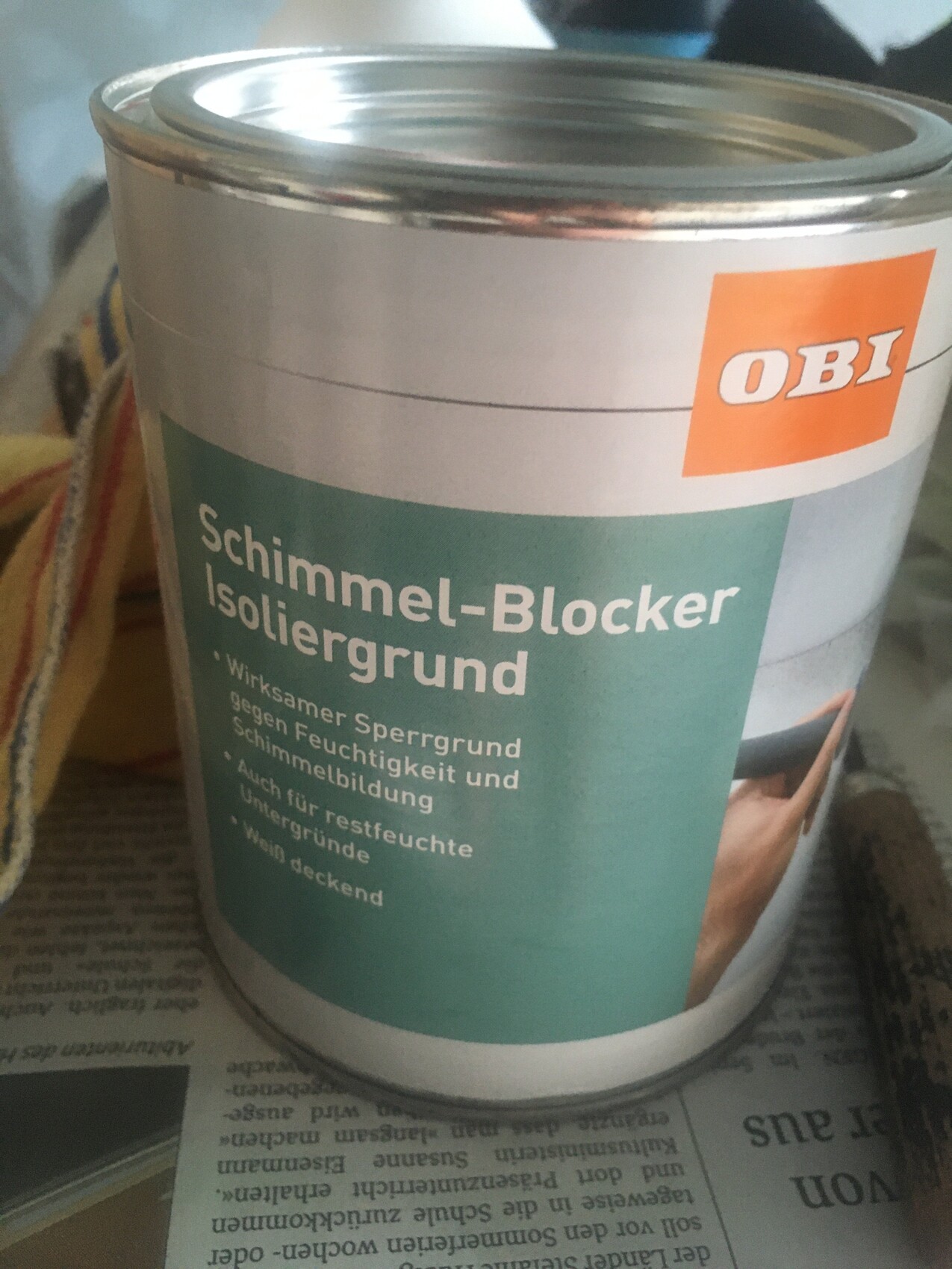 OBI Schimmel-Blocker Isoliergrund - Farbdose mit grünem Etikett