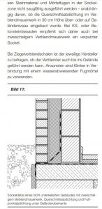 Cross-section of a stair construction in building plans showing walls and stair treads