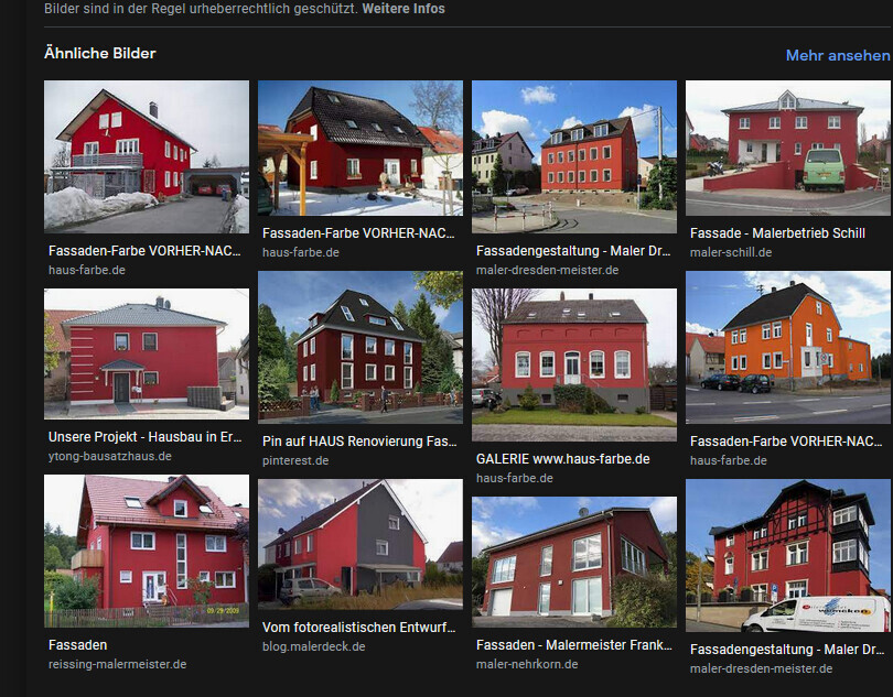 Gallery of red house facades – various architectural styles and facade colors.