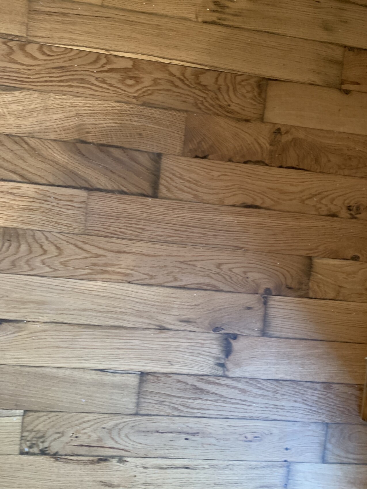 Wooden floor made of brown planks with visible grain, close-up.