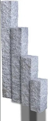 Gray concrete blocks in a shell construction foundation