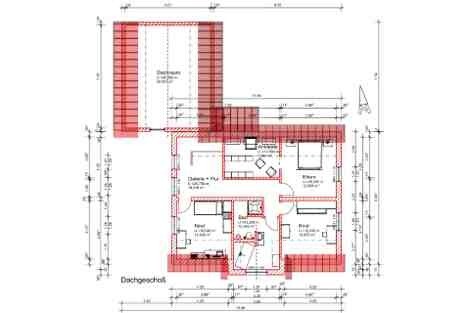 2D floor plan of an attic floor of a house with staircase and rooms