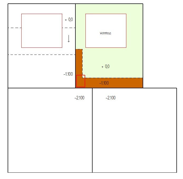 Floor plan of a residential house with dimensions and room layout