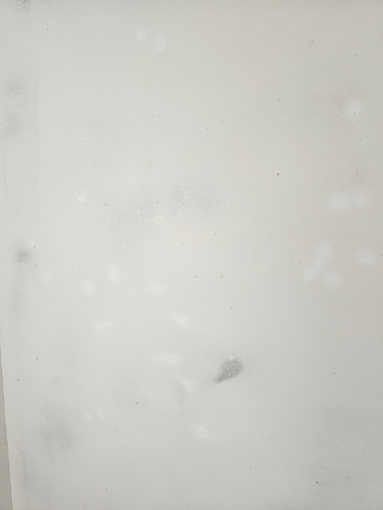 Light background with dust stains and blurred spots.